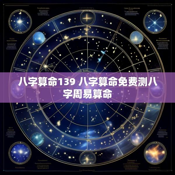 八字算命139 八字算命免费测八字周易算命