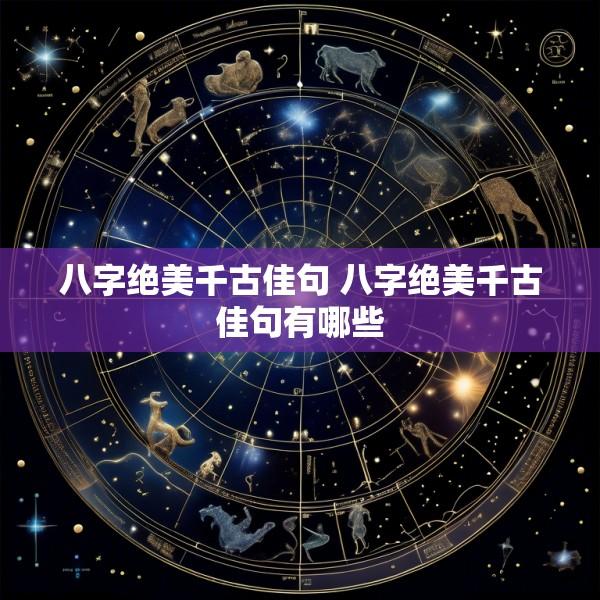 八字绝美千古佳句 八字绝美千古佳句有哪些