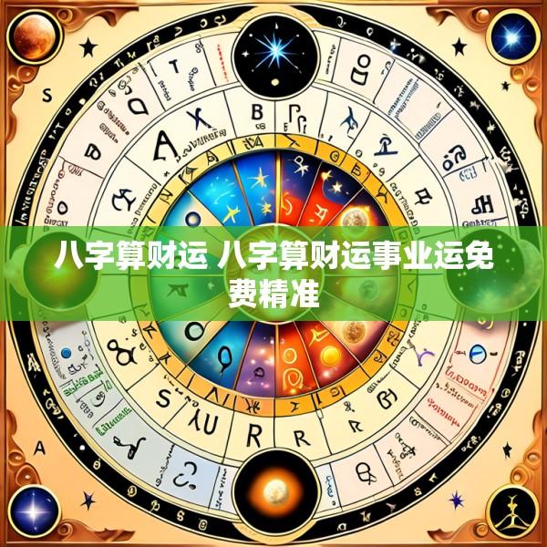 八字算财运 八字算财运事业运免费精准
