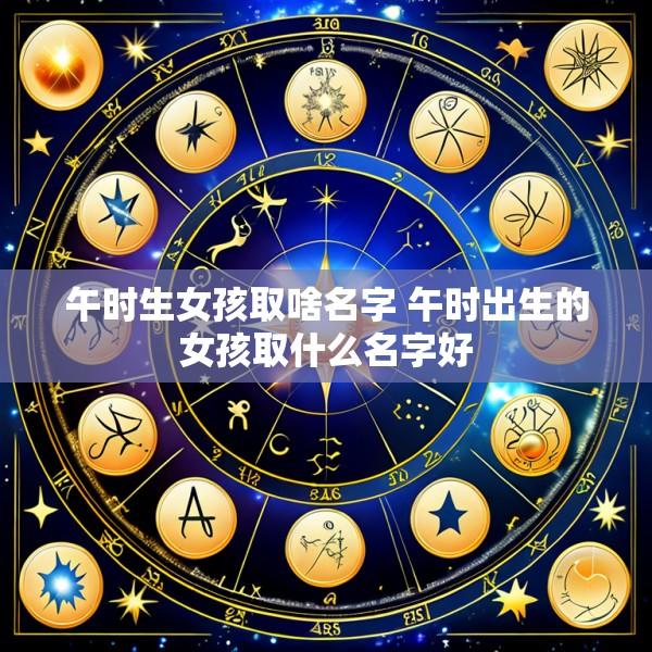 午时生女孩取啥名字 午时出生的女孩取什么名字好