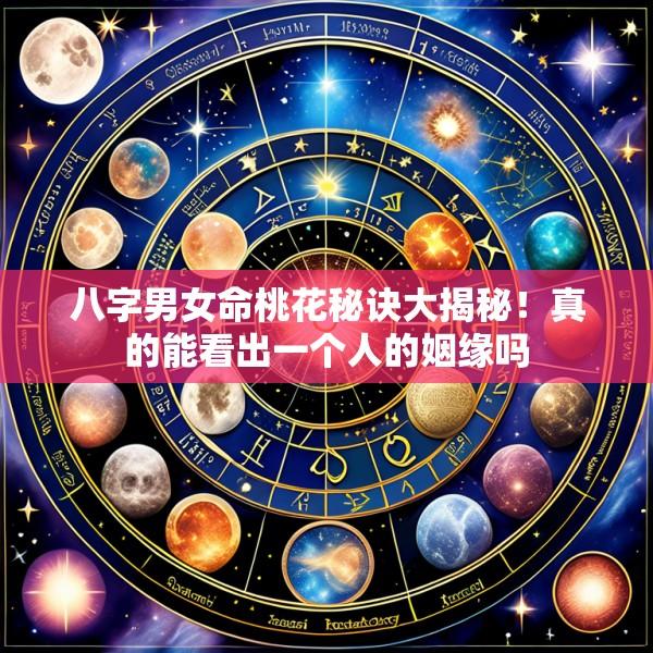 八字男女命桃花秘诀大揭秘！真的能看出一个人的姻缘吗