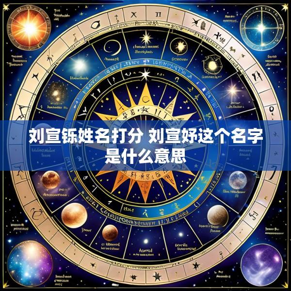 刘宣铄姓名打分 刘宣妤这个名字是什么意思