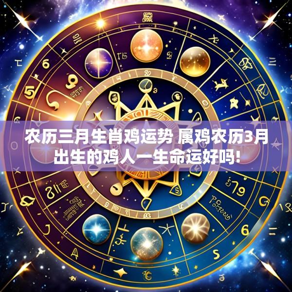 农历三月生肖鸡运势 属鸡农历3月出生的鸡人一生命运好吗!