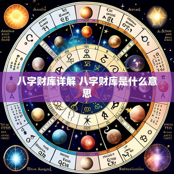 八字财库详解 八字财库是什么意思