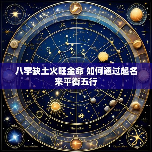 八字缺土火旺金命 如何通过起名来平衡五行
