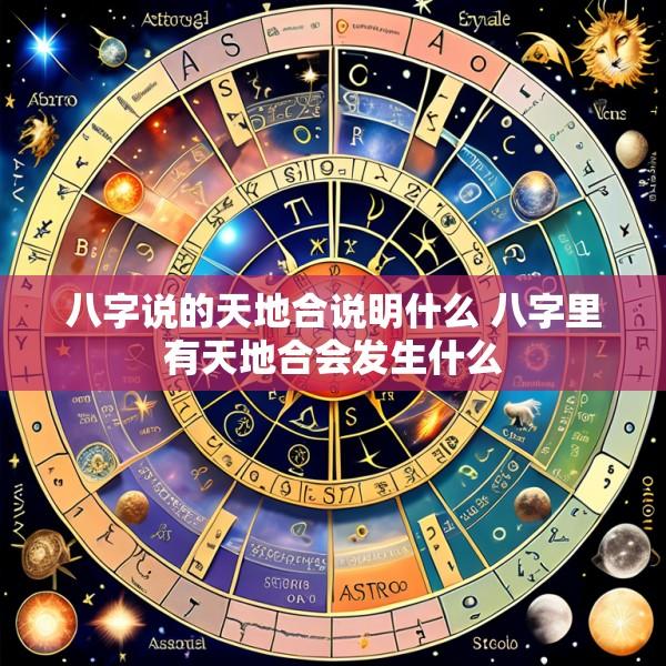 八字说的天地合说明什么 八字里有天地合会发生什么