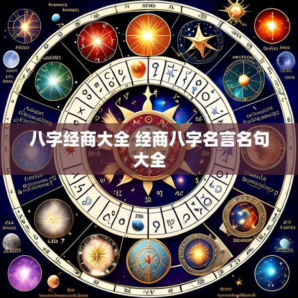 八字经商大全 经商八字名言名句大全