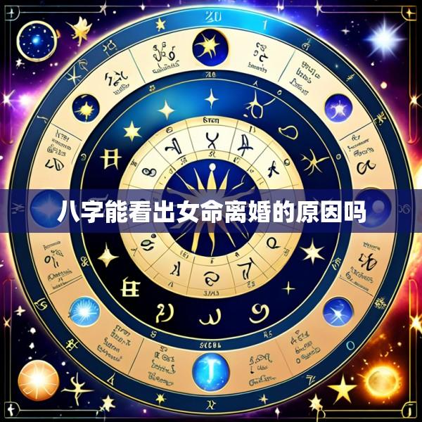 八字能看出女命离婚的原因吗