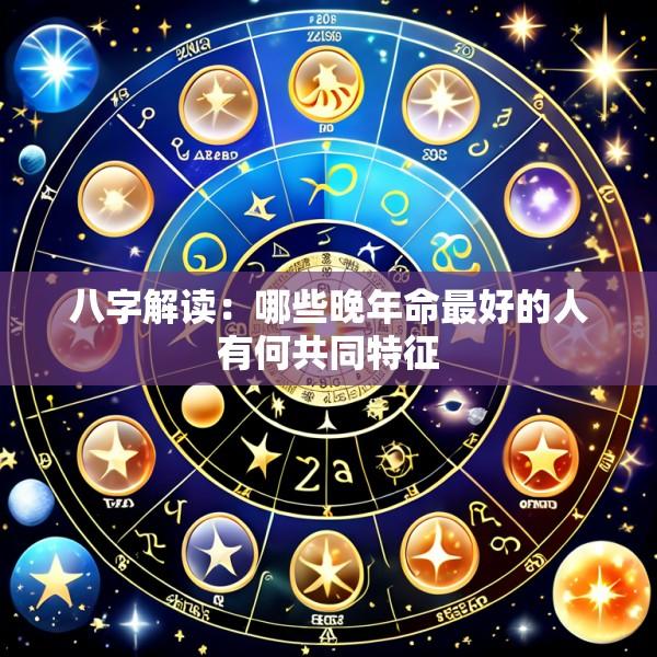八字解读：哪些晚年命最好的人有何共同特征
