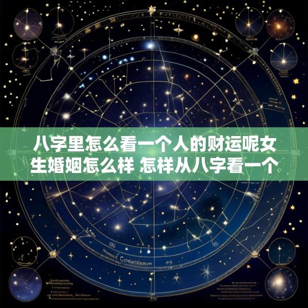 八字里怎么看一个人的财运呢女生婚姻怎么样 怎样从八字看一个人命里是否有财