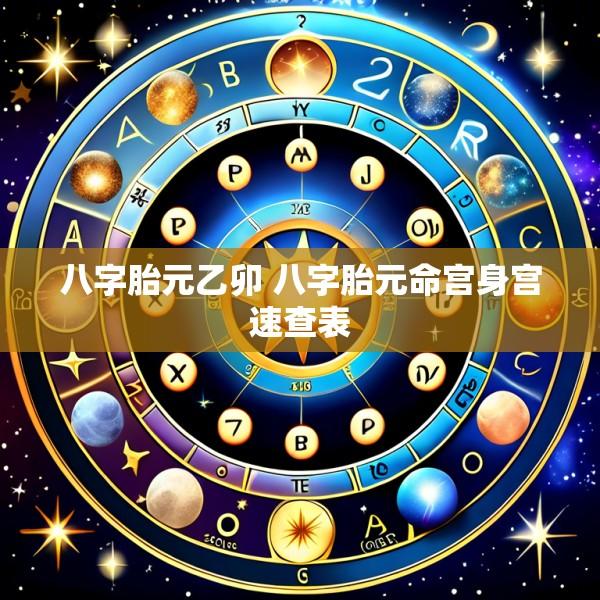 八字胎元乙卯 八字胎元命宫身宫速查表