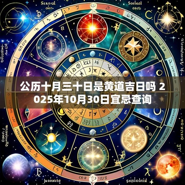 公历十月三十日是黄道吉日吗 2025年10月30日宜忌查询