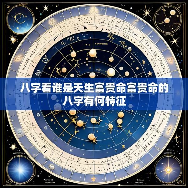 八字看谁是天生富贵命富贵命的八字有何特征