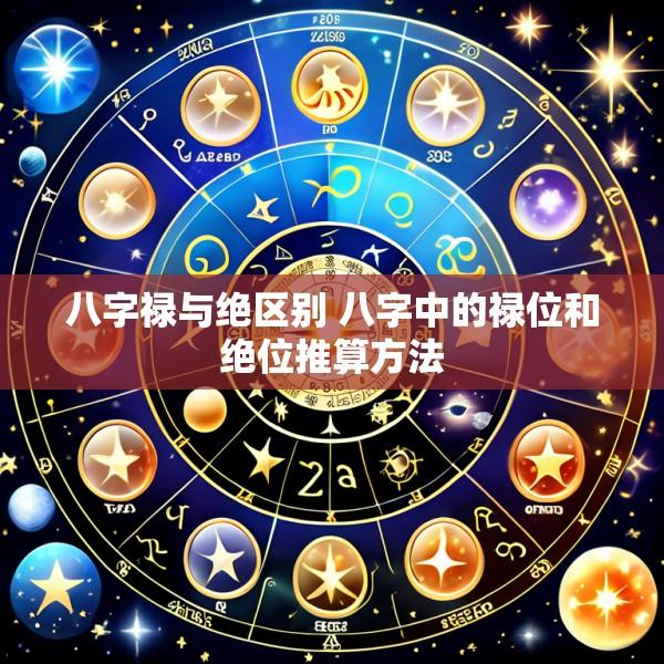 八字禄与绝区别 八字中的禄位和绝位推算方法