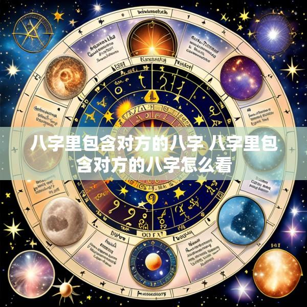 八字里包含对方的八字 八字里包含对方的八字怎么看