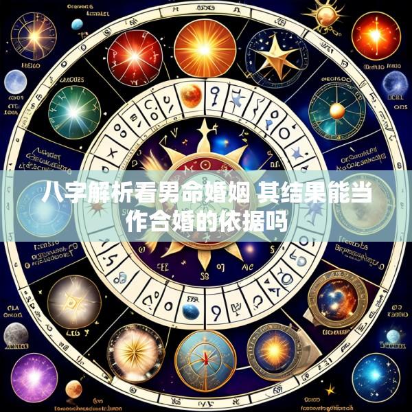 八字解析看男命婚姻 其结果能当作合婚的依据吗