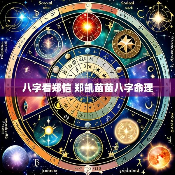 八字看郑恺 郑凯苗苗八字命理