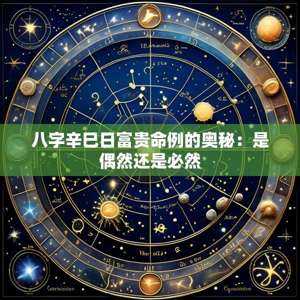 八字辛巳日富贵命例的奥秘：是偶然还是必然