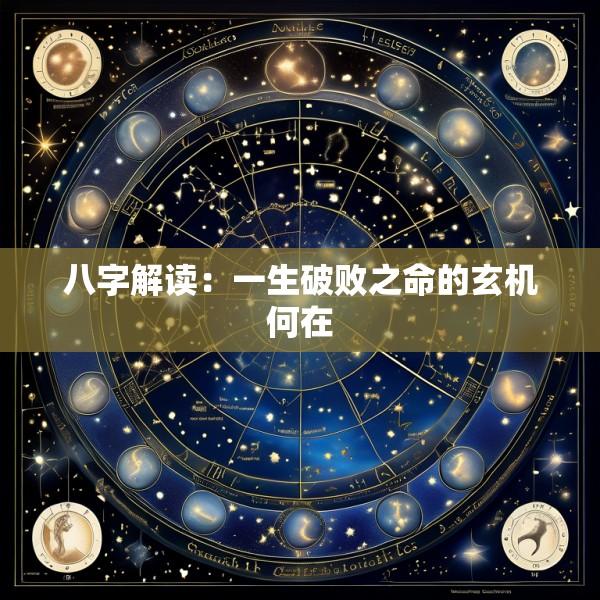 八字解读：一生破败之命的玄机何在