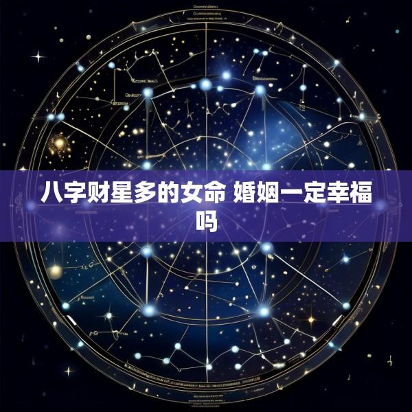 八字财星多的女命 婚姻一定幸福吗