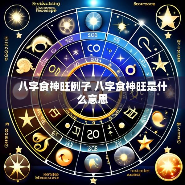 八字食神旺例子 八字食神旺是什么意思