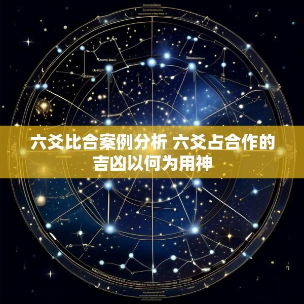 六爻比合案例分析 六爻占合作的吉凶以何为用神