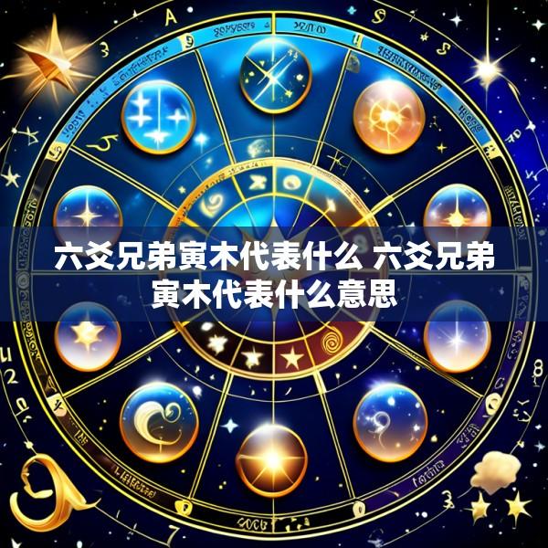 六爻兄弟寅木代表什么 六爻兄弟寅木代表什么意思