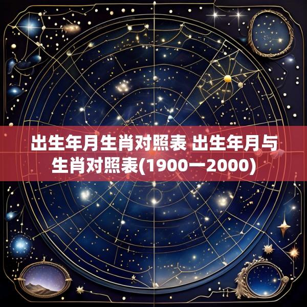 出生年月生肖对照表 出生年月与生肖对照表(1900一2000)