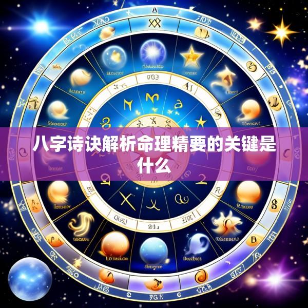 八字诗诀解析命理精要的关键是什么