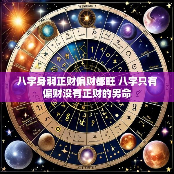 八字身弱正财偏财都旺 八字只有偏财没有正财的男命