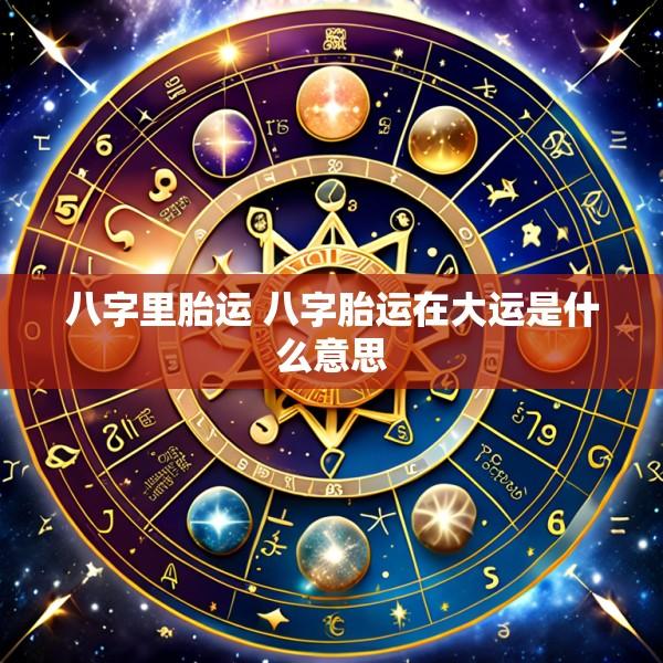 八字里胎运 八字胎运在大运是什么意思