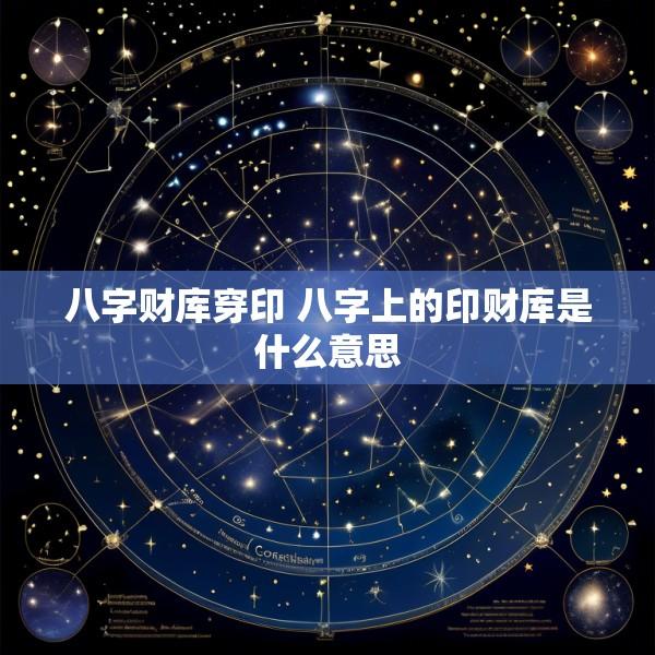 八字财库穿印 八字上的印财库是什么意思