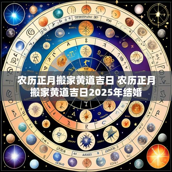农历正月搬家黄道吉日 农历正月搬家黄道吉日2025年结婚