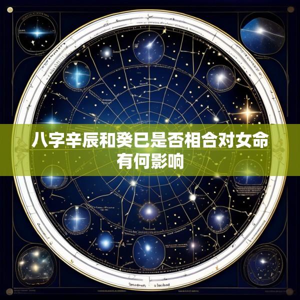 八字辛辰和癸巳是否相合对女命有何影响