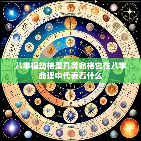 八字禄劫格是几等命格它在八字命理中代表着什么
