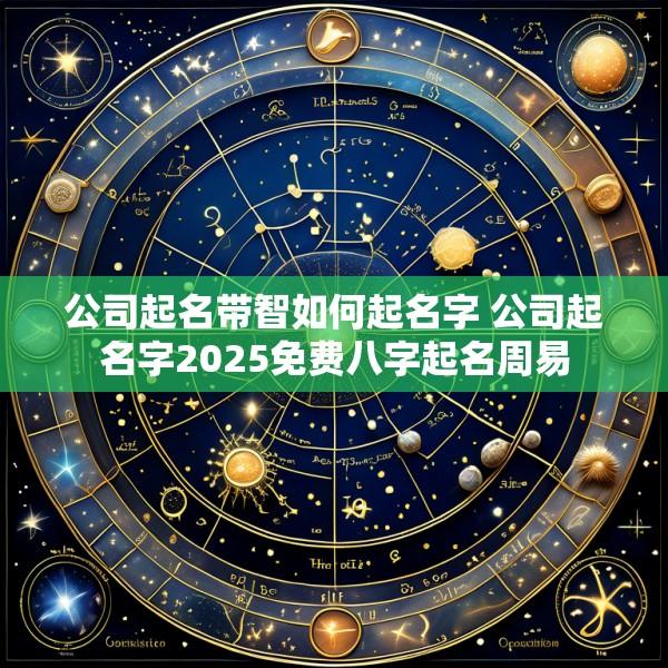 公司起名带智如何起名字 公司起名字2025免费八字起名周易