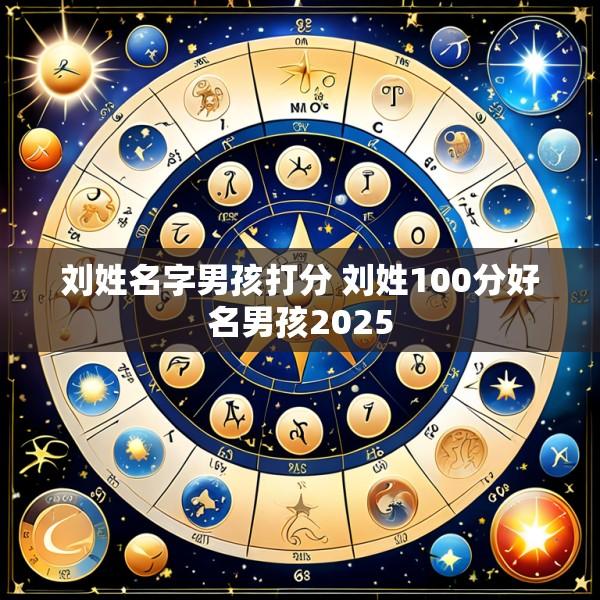 刘姓名字男孩打分 刘姓100分好名男孩2025