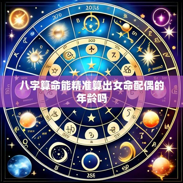 八字算命能精准算出女命配偶的年龄吗