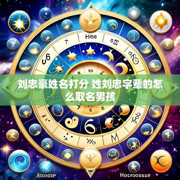 刘忠豪姓名打分 姓刘忠字辈的怎么取名男孩