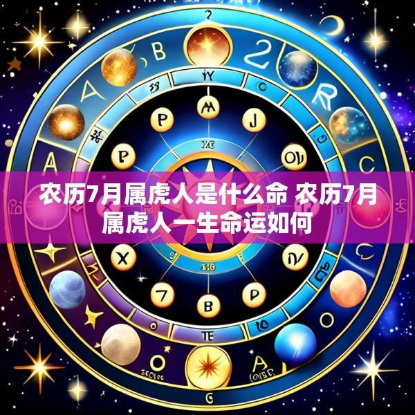 农历7月属虎人是什么命 农历7月属虎人一生命运如何