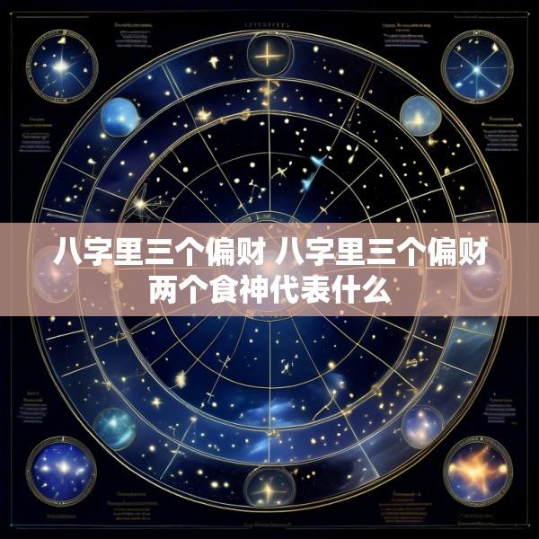 八字里三个偏财 八字里三个偏财两个食神代表什么