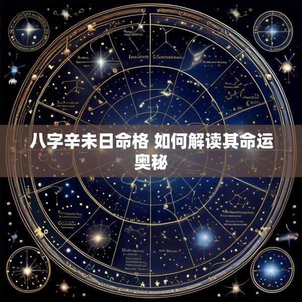 八字辛未日命格 如何解读其命运奥秘