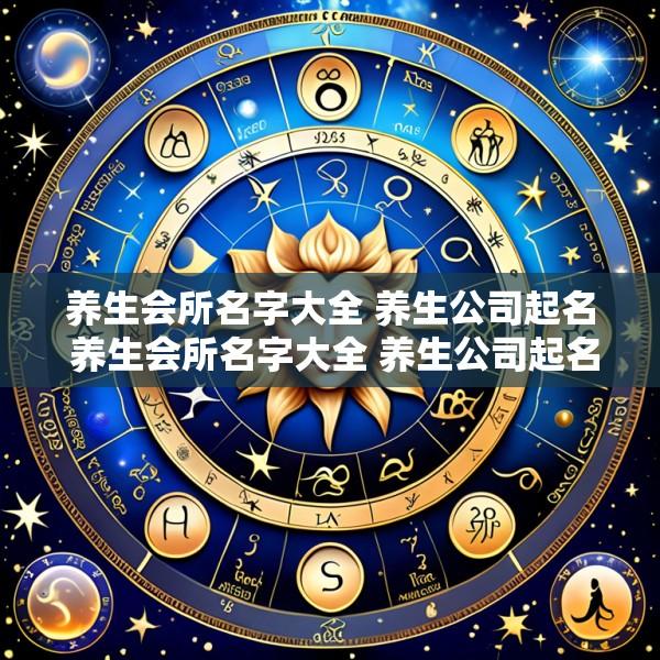 养生会所名字大全 养生公司起名 养生会所名字大全 养生公司起名怎么起