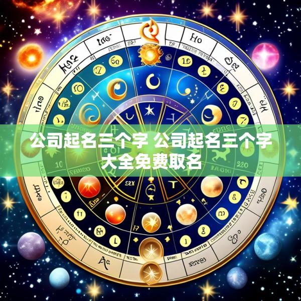 公司起名三个字 公司起名三个字大全免费取名
