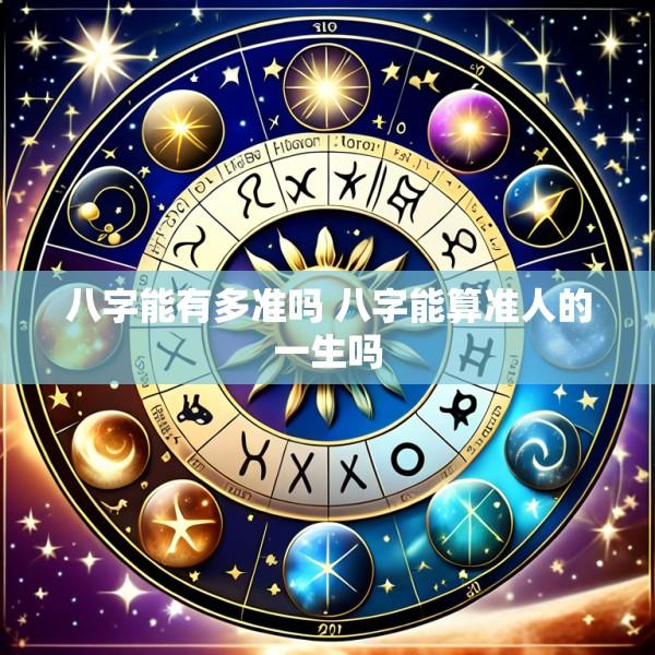 八字能有多准吗 八字能算准人的一生吗