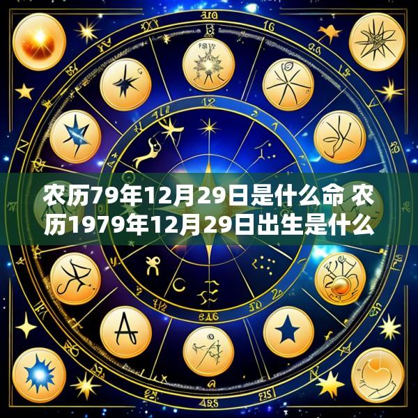 农历79年12月29日是什么命 农历1979年12月29日出生是什么命
