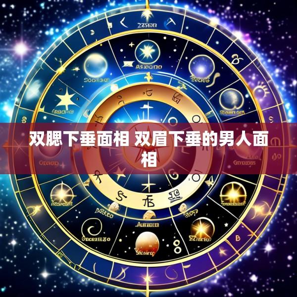 双腮下垂面相 双眉下垂的男人面相