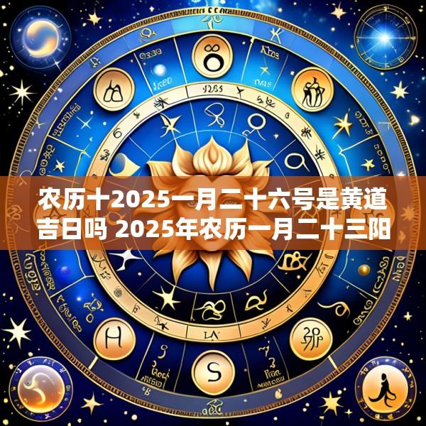 农历十2025一月二十六号是黄道吉日吗 2025年农历一月二十三阳历是什么时候
