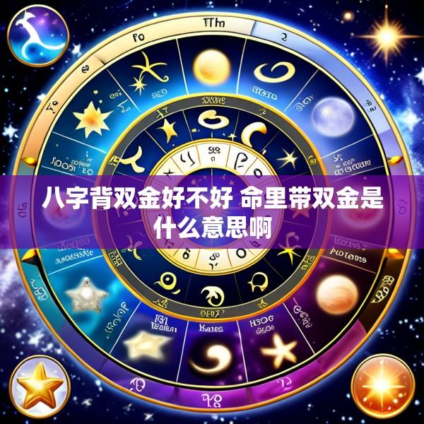 八字背双金好不好 命里带双金是什么意思啊