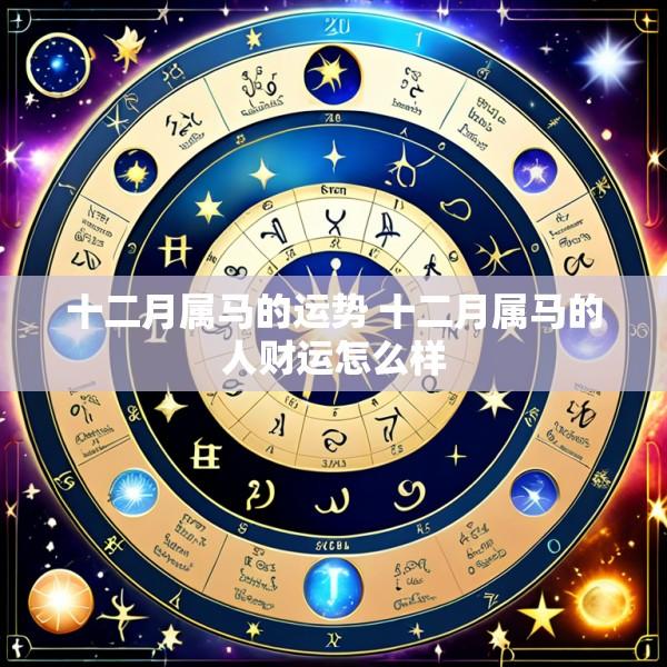 十二月属马的运势 十二月属马的人财运怎么样